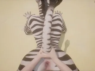 Furry Zebra POV Action