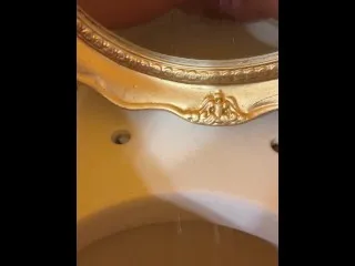 Mirror Piss Fetish - Slut Pisses Intensely