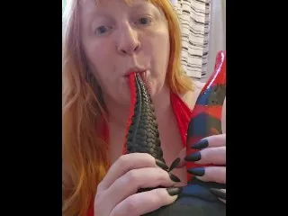 Deepthroat Redhead Dildo Training (Day 2/2025)