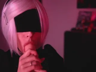 Hot 18yo Cosplayer Anal & Ahegao - 2B Nier Cosplay