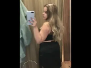 Tight Dress Squeezes Big Boobs