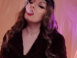 ASMR Fur Coat Fetish, Smoky Leather Gloves & Vapes (Arya Grander)