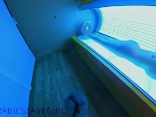 Public Orgasm in Tanning Bed - Arabic Sex Star