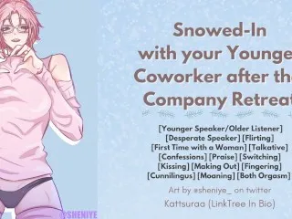 Snowstorm Seduction: Office Rivals Switch & Suck