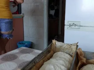 Kitchen Hairy MILF Big Ass & Boobs