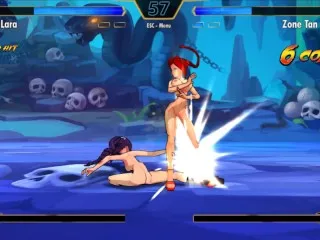 Lara Lewd vs Zone Tan - Hentai Intense Battle