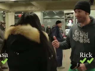 Asa Akira's Daring Subway Bareback Ride w/ Strangers