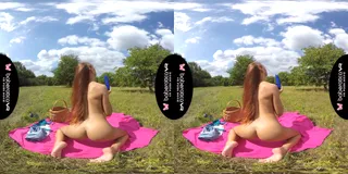 Ornela Morgan's Wild VR Masturbation Outdoors