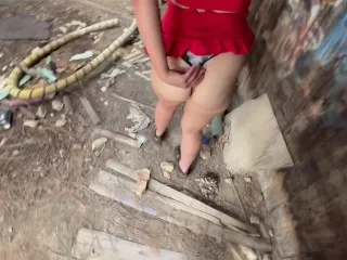 POV - Deepthroat, Anal, Abandoned Building, Caught in Action