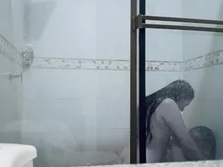 Iranian Gym Trainer with Female Trainee in Shower Sex 🔥🇮🇷