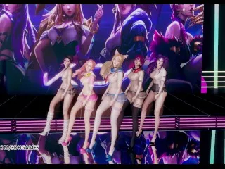 [K-POP PORN - MMD] Wiggle Wiggle Naked by Venus, Ahri, Akali, Kaisa, Evelynn & Seraphine KDA