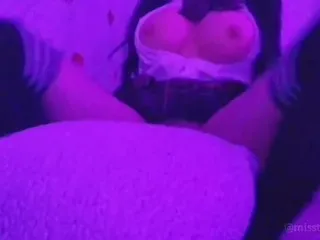 Schoolgirl Amateur Fucks Pillow, Silicone Doll & Anal Plug