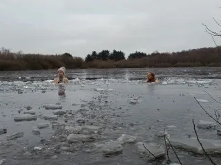 Scandinavian MILF, Guy - Ice-Cold Lake Fuckfest