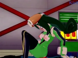 Intense Gym Warehouse Sex: Tsuyu x Midoriya (MyHeroAcademia Hentai)