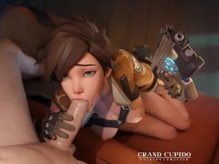 Tracer Blowjob - Arrest Your Dick Grand Cupido