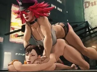 Chun-Li Deepthroats Monster Futa Cock