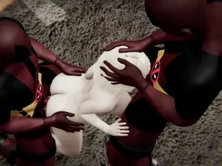 Spider-Gwen, Deadpool's Raw Sex - Doggystyle, Anal, Double Penetration