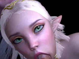 3D POV: Elf Cocksucker Blowjob