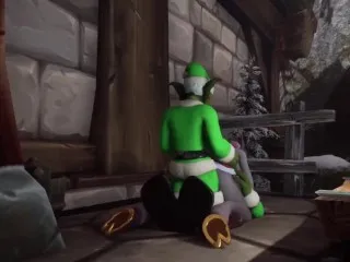 Demon Girl Fucked by Santa's Elves