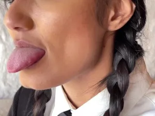 Long Tongue Intense Oral Scene 👅👅