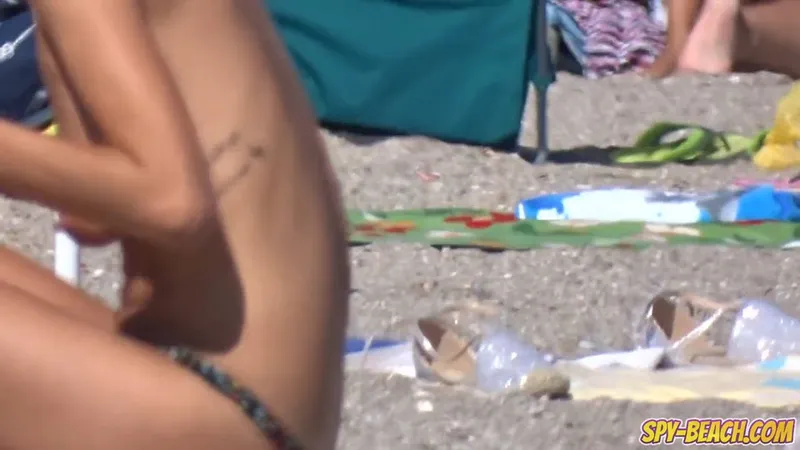 Caught Bare-Topless Teen Voyeurs at Beach - Up-Close & Stunning