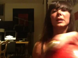 Muscle Girl Rips Rough Guy with Big Biceps