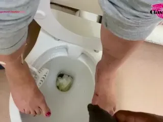 Disabled Toilet Foot Fetish Pee Play