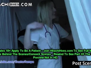 Nurse Stacy Shepard Masturbates on Clock - Hitachi in Exam Room