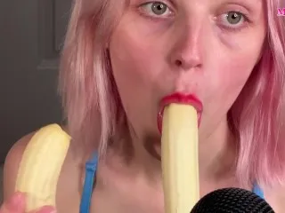 Banana Sucking - Intense ASMR GFE Experience