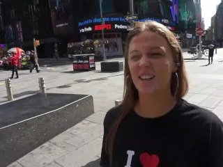 Febby Twigs, Jason Sweets - NYC Cumwalk in Times Square