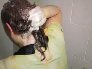 Ruined Dress & Hairwash Wetlook Shower