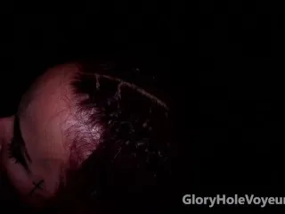 Redhead Cums at Gloryhole