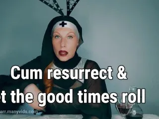 Easter Nun Smoking Fetish Cosplay