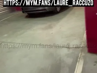 Sperm Shower in Parking After Finger Fuck at Restaurant!