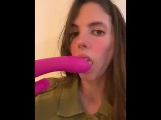 Sucking Dildo Israeli Soldier