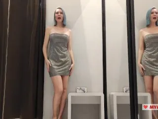 Trying Mini Dresses & Sexy Clothes @ Mall - Fitting Room Action 👗💥