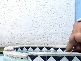 Latina Star's Ass Stuffed in Jacuzzi by Nephew Stud