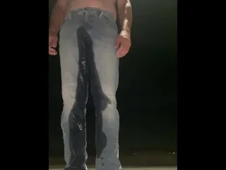 Public Jeans Wetting Desperation - Road