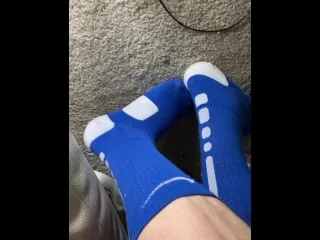 Royal Blue Socked Hardcore Scene with Game