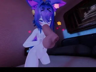 VRChat - Girl Loves Big Dildo Fun