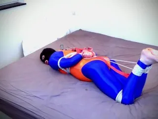 Blue-Orange Hogtie Failure: Intense Self Bondage