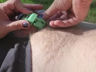 Risky Outdoor Shag! Caged Fucks!! 💥