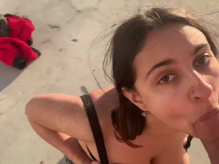 Indian Busty: Hardcore Public Face-Fuck in Malibu & Swallowed Cum