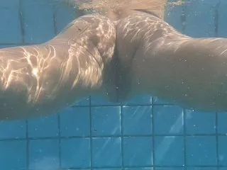 Lady Milf Swims Nude with Friend - Part 1
