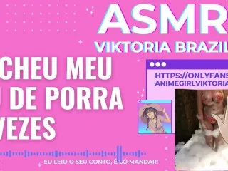 Intense Portuguese Anal ASMR x2 Stories - Encheu Meu Cu De Porra