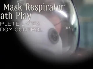 Femdom Gas Mask Control - Full Latex Breath Play