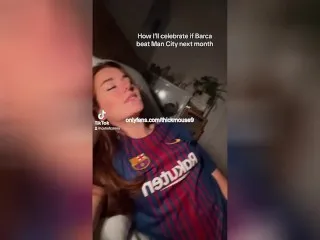 Young FC Barcelona Fan Loves Blowjobs & Deep Creampies