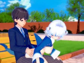 [Koikatsu! Gawr Gura 3D Anime Video][Hentai Game Anime]