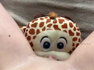 Brunette Peeing On Plushie 4K POV - Intense Humping Scene