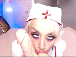Nurse LoraFlower Deepthroats Big Cock & Facials